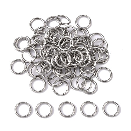 304 Stainless Steel Open Jump Rings X-STAS-Q186-02-8x1mm-1
