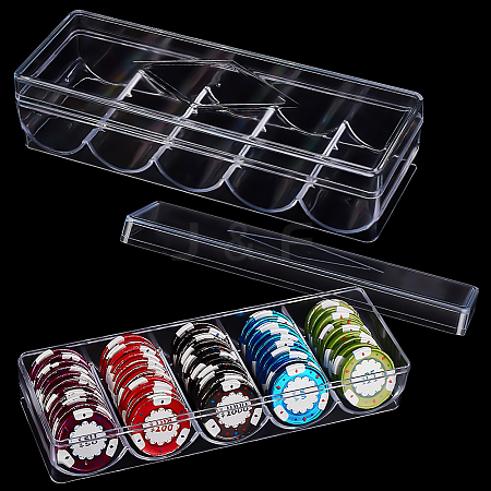 2Pcs Plastic Poker Chip Trays FIND-FG0003-23-1