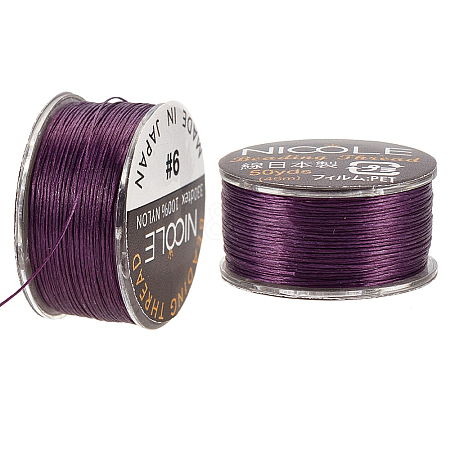 Nylon Beading Thread NWIR-WH0005-10J-1