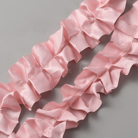 3.28 Feet Polyester Ruffled Ribbons SRIB-WH0011-087C-1