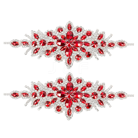 Rhinestone Flower Appliques DIY-WH0504-99C-1