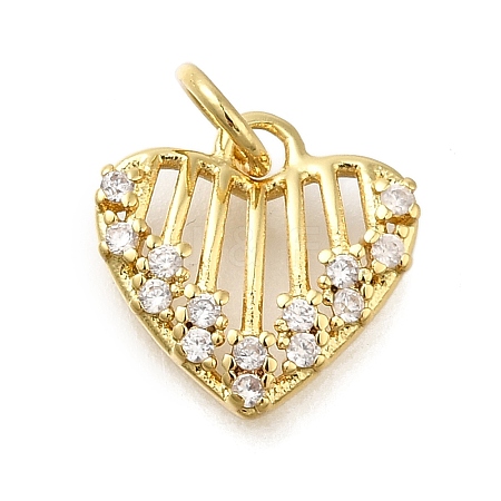 Brass Rhinestone Pendants KK-V002-03G-1