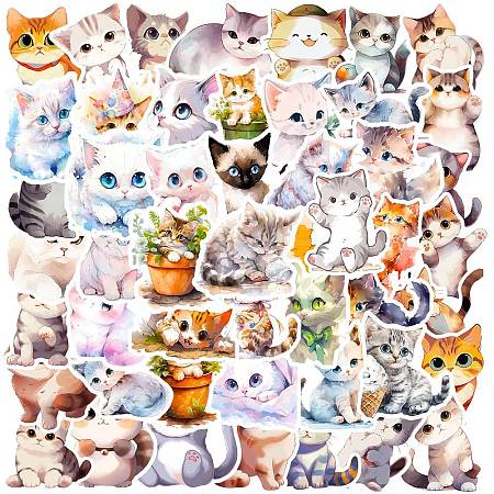 50Pcs PVC Self-Adhesive Stickers STIC-PW0013-022-1