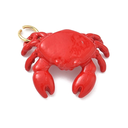 Brass Enamel Pendants KK-G555-20G-03-1