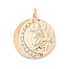 Brass Micro Pave Cubic Zirconia Pendants KK-D360-08G-1