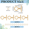 12Pcs Brass Toggle Clasps KK-ME0002-33-2