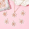 Barrel Plating Alloy Enamel Pendants ENAM-YW0002-57-4