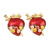 Brass Enamel Pendants KK-CBACBC6-02A-G-1