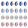 24Pcs 4 Colors 304 Stainless Steel Polymer Clay Rhinestone Beads STAS-UN0063-79-1