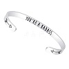 Inspirational 304 Stainless Steel Cuff Bangles FS-WG30F15-01-1