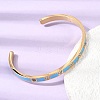 304 Stainless Steel Pave Clear Cubic Zirconia Open Cuff Bangles for Women SA-CBAC920-16G-2