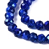Transparent Electroplate Glass Beads Strands EGLA-Q131-01A-01-3