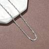 304 Stainless Steel Singapore Chain Necklaces NJEW-Z084-02P-01-1