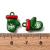 Christmas Themes Baking Paint Alloy Pendants FIND-G097-02F-3