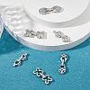 6Pcs 3 Styles Rack Plating Brass Micro Pave Clear Cubic Zirconia Fold Over Clasps KK-HS0001-01P-5