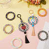 7Pcs 7 Colors Print Silicone Beads SIL-SC0001-86A-4