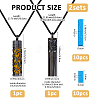 2Pcs 2 Styles Stainless Steel Perfume Bottle Necklaces NJEW-FH0001-30B-2