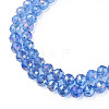 Electroplate Transparent Glass Beads Strands X-EGLA-N002-34B-C05-3