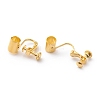Brass Clip-on Earring Findings KK-H743-01G-3