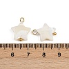 Natural Shell Star Pendants X1-STAS-D378-35G-3