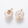 Natural Cultured Freshwater Pearl Pendants PEAR-L027-01S-2