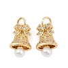Brass Micro Pave Cubic Zirconia Pendants KK-K407-52G-1