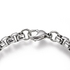 304 Stainless Steel Box Chain Bracelets BJEW-I288-01P-2
