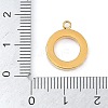 PVD Vacuum Plating 304 Stainless Steel Rhinestone Pendants X-STAS-S131-04G-01-3