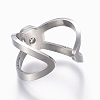 304 Stainless Steel Cuff Finger Rings RJEW-E153-14P-19mm-3