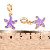 Alloy Enamel European Dangle Charms AL-CBAC2D3-02G-02-3