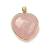 Natural Rose Quartz Pendants G-B149-10G-06-1