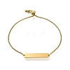 304 Stainless Steel Box Chain Slider Bracelets BJEW-M233-03G-1
