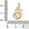 Brass Micro Pave Clear Cubic Zirconia Pendants KK-I712-19G-3