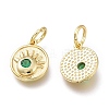 Brass Micro Pave Cubic Zirconia Charms ZIRC-H100-03-5