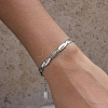 304 Stainless Steel 2-Strand Twisted Flat Snake Chain Bracelets MC1160-2