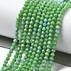 Opaque Solid Color Electroplate Glass Beads Strands EGLA-XCP0001-12A-2