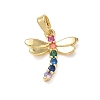 Brass Micro Pave Colorful Cubic Zirconia Pendants LS-CU-CBA5CBE-02G-1