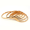 201 Stainless Steel Bangle Sets BJEW-O115-62G-1