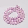 Round Grade A Natural Kunzite Beads Strands G-F289-36-8mm-2