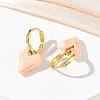 Brass Enamel Dangle Hoop Earrings for Women KK-CBA760A-06G-01-3