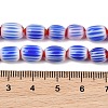 Handmade Millefiori Glass Oval Beads Strands LK-Z001-02B-06-4
