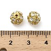 7mm Brass Rhinestone Beads X1-KK-S519-01B-02G-3