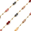 Handmade Brass Glass Beaded Chains GL-CBA1C06-14G-1