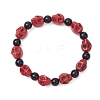 Synthetic Turquoise Beaded Stretch Bracelets BJEW-JB12093-02-2