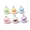 Opaque Resin Pendants RESI-P051-06P-M-1