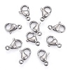 304 Stainless Steel Lobster Claw Clasps X-STAS-AB12-2