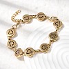 12 Constellations 304 Stainless Steel Link Chain Bracelets BJEW-I239-01G-02-3