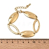 304 Stainless Steel Hollow Oval Link Chain Bracelets SA-CBAF6AD-06G-5
