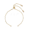 Adjustable Brass Paperclip Chain Slider Bracelet Making BJEW-JB01381-2