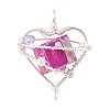 Electroplated Natural Quartz Copper Wire Wrapped Pendants PALLOY-TA00429-04-1